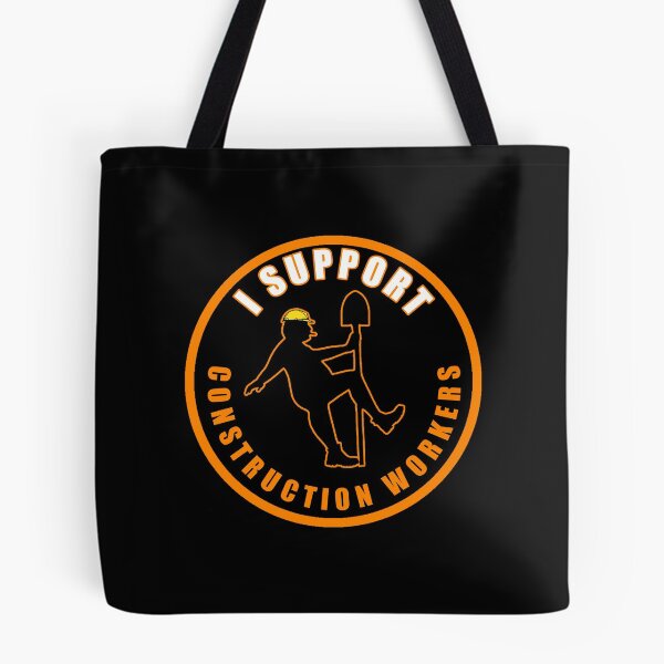 Aperçu de l'œuvre Je soutiens les travailleurs de la construction créée et vendue par unionpride.