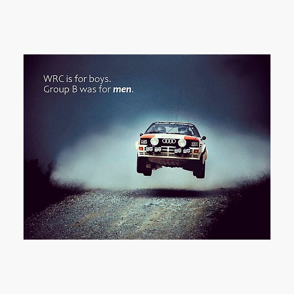 Gruppe B audi Quattro Rallye Fotodruck