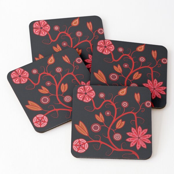 Item preview, Fall red florals designed and sold by stalkingheron.