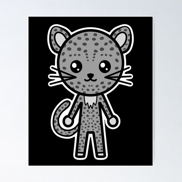 Item preview, Leopard cute and kawaii designed and sold by Morgan Klassiks.