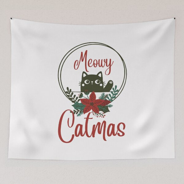Item preview, Meowy Catmas, Cute Kitty Christmas designed and sold by Auntieck.