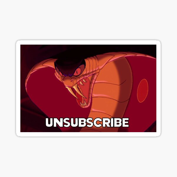 "UNSUBSCRIBE" Sticker for Sale by SugoiClothing Redbubble