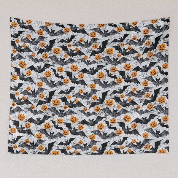 Item preview, Vintage Bats and pumpkins designed and sold by Artystico  ⭐⭐⭐⭐⭐.