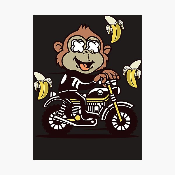 Item preview, Monkey Motocrosser Off Road Rider Sticker designed and sold by AlessandraFallo.