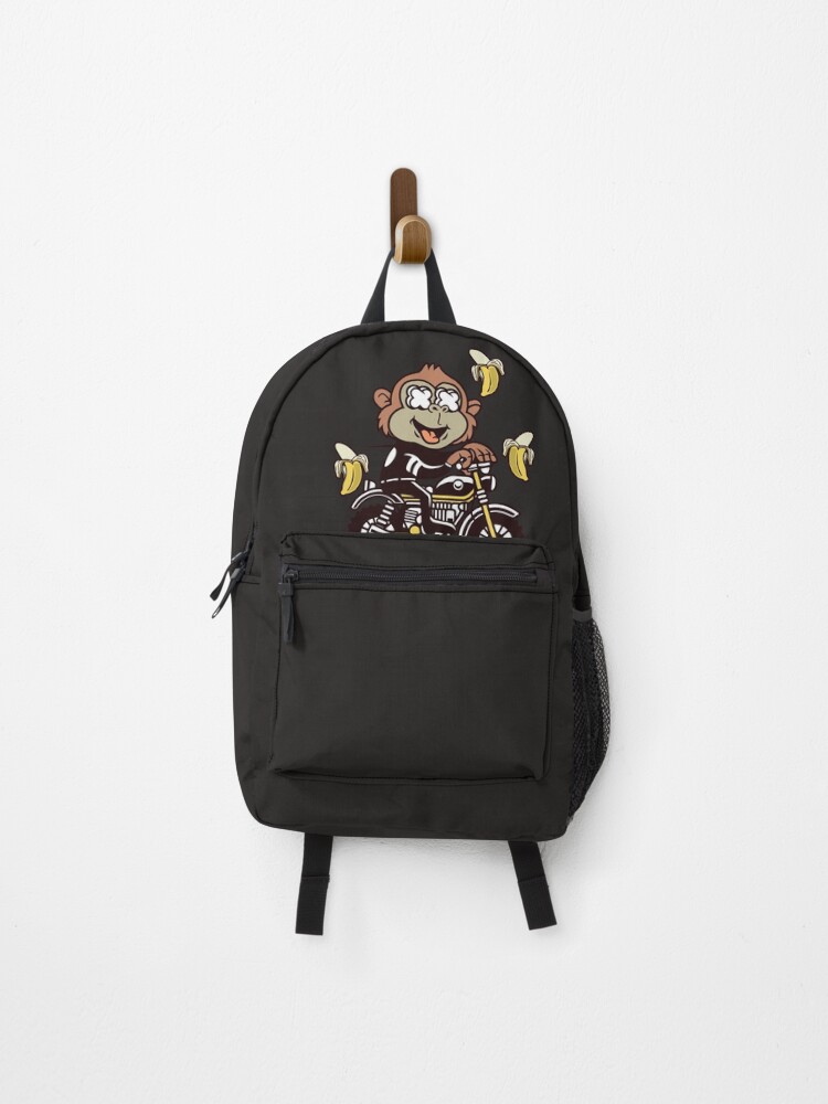Thumbnail 1 of 3, Backpack, Monkey Motocrosser Off Road Rider Sticker designed and sold by AlessandraFallo.