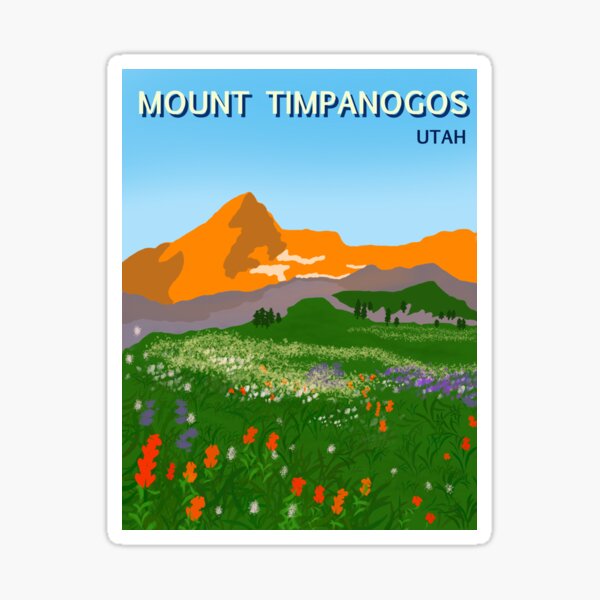 Timpanogos Utah Travel Decal  Sticker Outdoor Vinyl Stickers Mt 