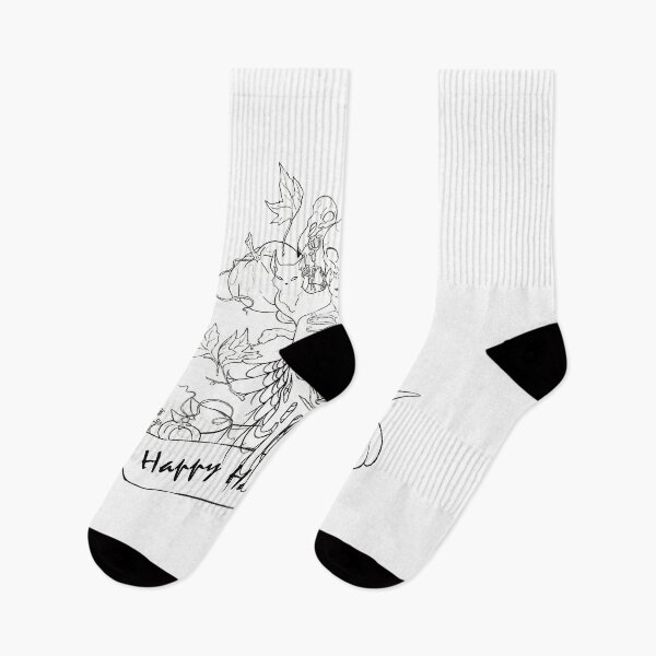 Item preview, Happy Halloween Black Line Art designed and sold by LUCKIE XIII.