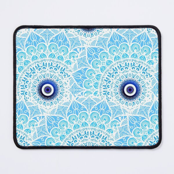 Item preview, Mati Evil Eye Aqua Floral Kiki Collection designed and sold by Yiorgos Designs.