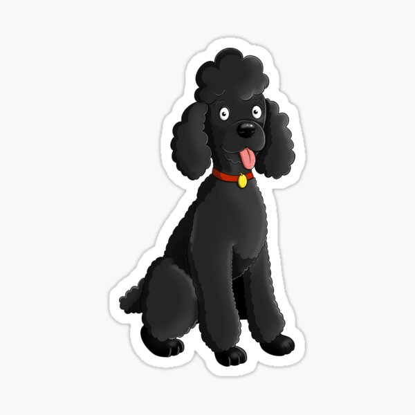 Cartoon Poodle Sticker
