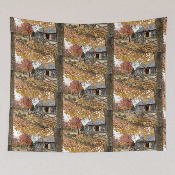 Item preview, Farm in autumn | autumn landscape farm designed and sold by NathBros.