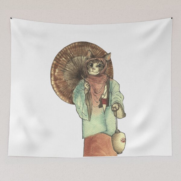 Item preview, Umbrella Halfing Cat with Her Lantern designed and sold by felissimha.