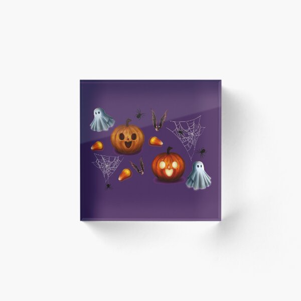 Item preview, Patrón de Halloween espeluznante con fantasma, araña, calabaza y murciélago. designed and sold by Gamical.