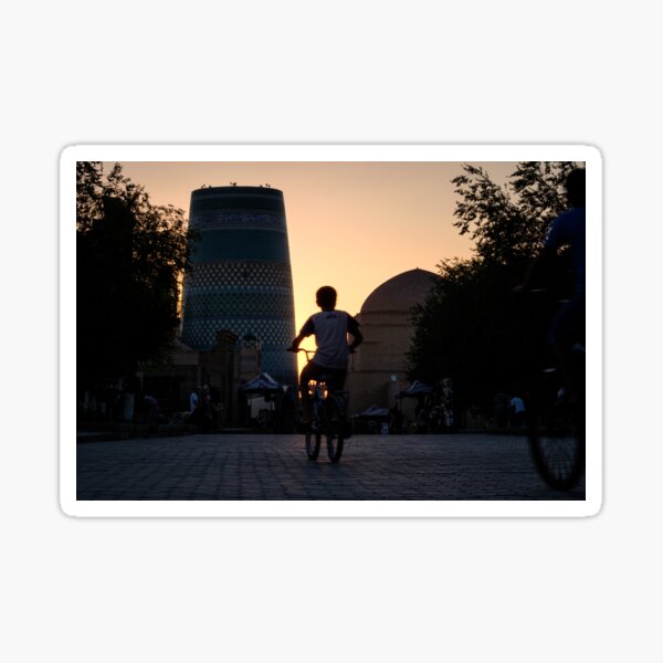 Jeune cycliste ouzbek Sticker