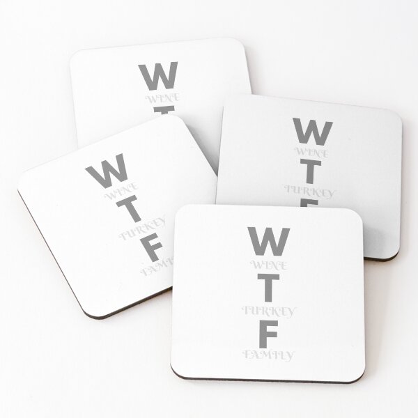 Item preview, WINE TURKEY FAMILY : Thanksgiving Funny Gag Gift for Family Reunion : Moden White Design designed and sold by kongju.