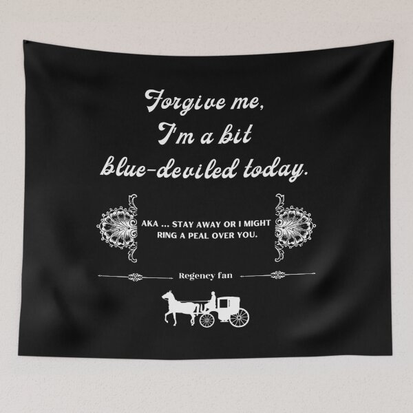 Item preview, Funny Regency Romance Fan Quote designed and sold by StormyMuse.