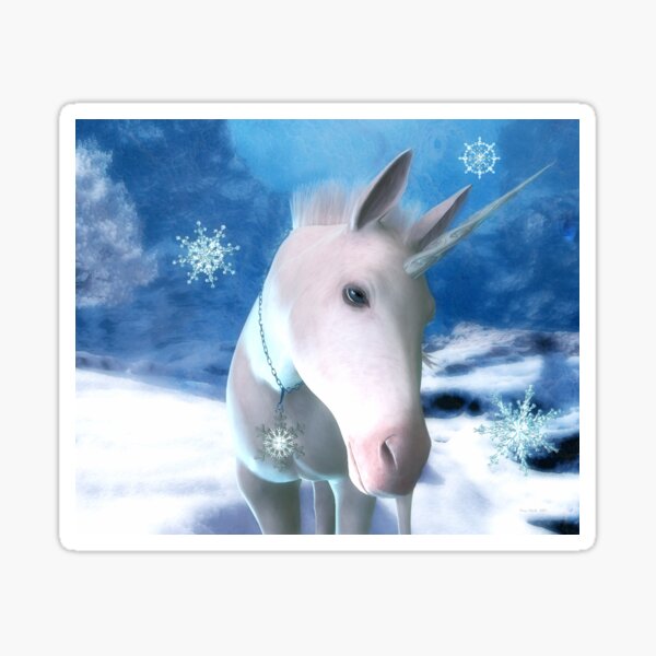 Snowflake - Unicorn Foal Sticker