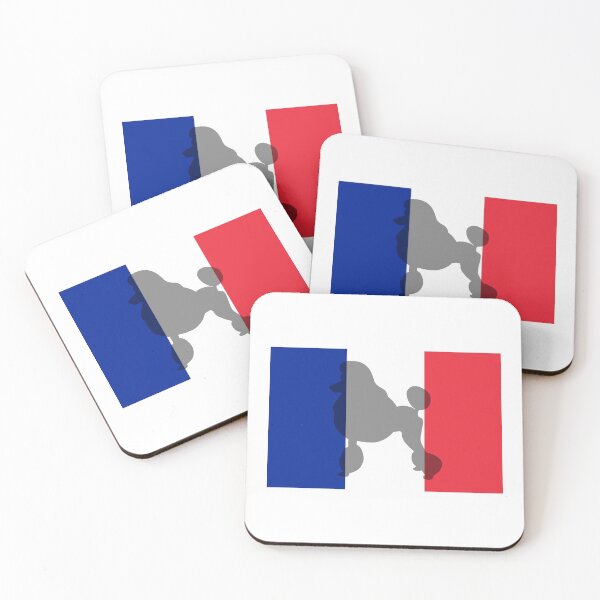 Item preview, French Poodle Silhouette On France Flag designed and sold by retrographics.