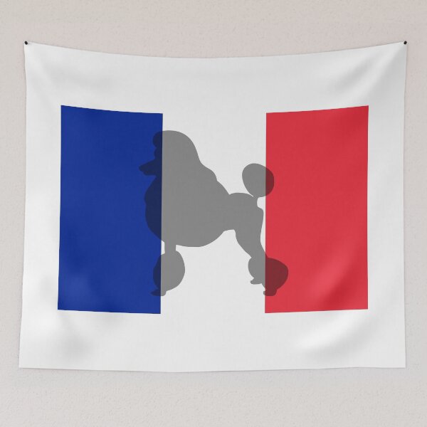 Item preview, French Poodle Silhouette On France Flag designed and sold by retrographics.