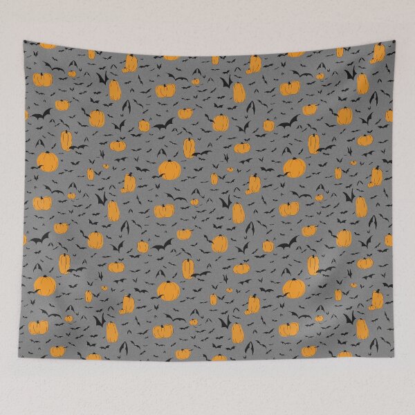 Item preview, Spooky Bats at the Pumpkin Patch designed and sold by TooCoolUnicorn.