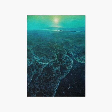 Untitled (Galactic Ocean) by Zdzislaw Beksinski Art Board Print