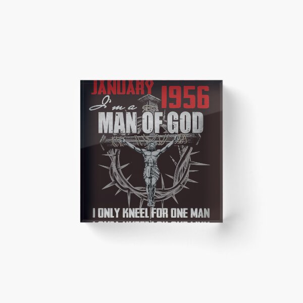 Item preview, 1956_JANUARY GUY I'M A MAN OF GOD I ONLY KNEEL FOR ONE MAN AND HE DIED ON THE CROSS designed and sold by GudmundurJons.