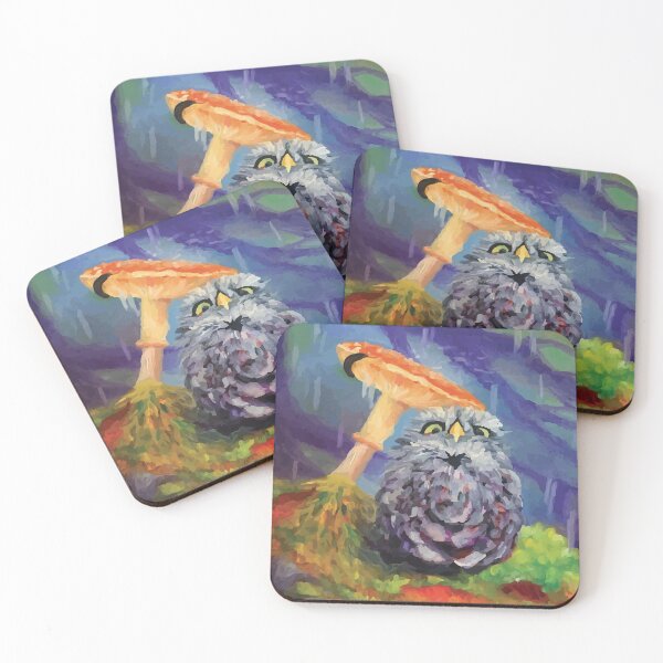 Item preview, Tiny Owl Under a Mushroom Original Oil Painting by @Shelbyyalexandra designed and sold by shelbyalexandra.