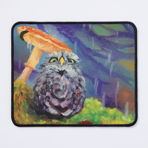 Item preview, Tiny Owl Under a Mushroom Original Oil Painting by @Shelbyyalexandra designed and sold by shelbyalexandra.
