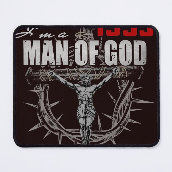 Item preview, 1955_JANUARY GUY I'M A MAN OF GOD I ONLY KNEEL FOR ONE MAN AND HE DIED ON THE CROSS designed and sold by GudmundurJons.