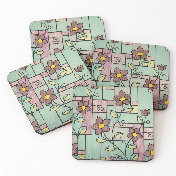 Item preview, Psychedelic Vintage Sage Green Floral Design designed and sold by YuviMK.