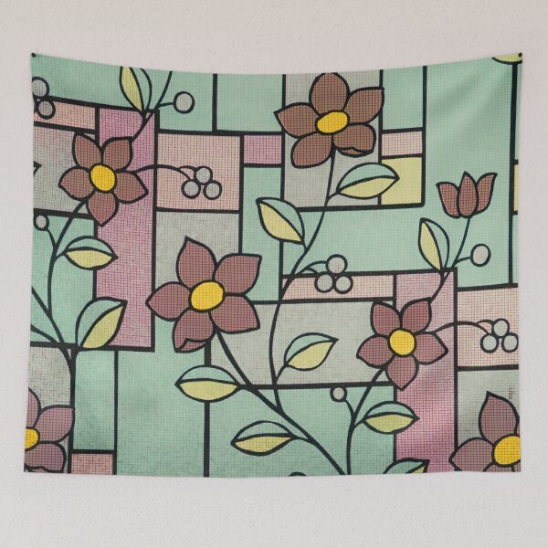 Item preview, Psychedelic Vintage Sage Green Floral Design designed and sold by YuviMK.