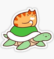 Tiny Tabby and Turtle Sticker