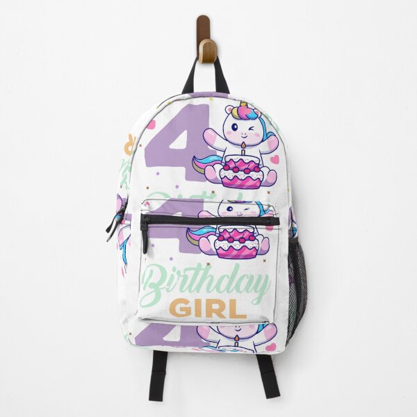 Item preview, 4 Years Old Bday Unicorn Lovers Girl  4th Bday Party White designed and sold by LAXIR.