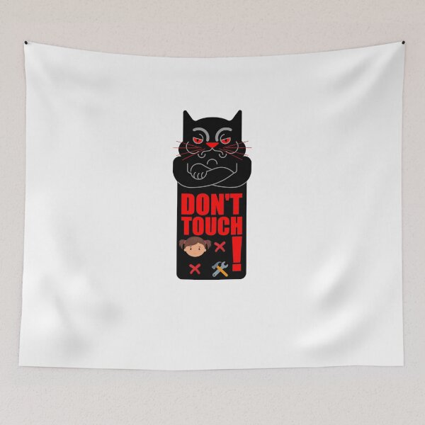 Item preview, Warning Do Not Touch My Tools Or My Daughter, Angry Black Cat designed and sold by Naked-Alien.