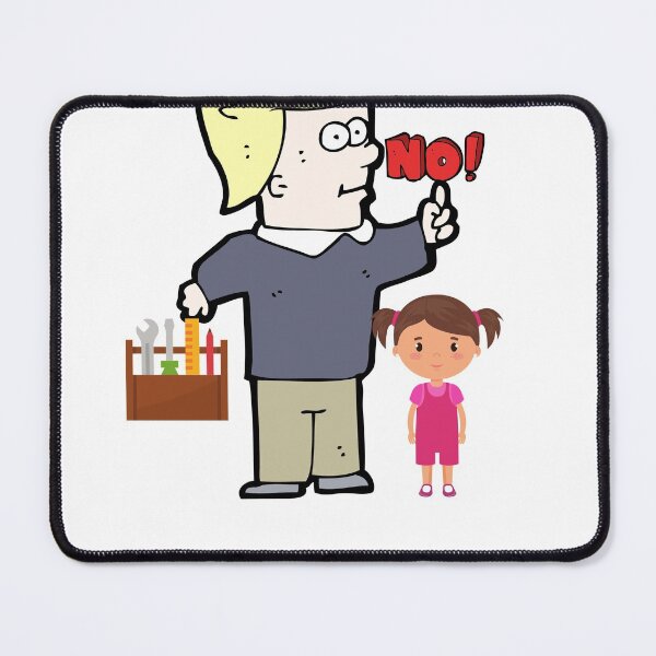 Item preview, Warning Do Not Touch My Tools Or My Daughter, Funny Cartoon designed and sold by Naked-Alien.