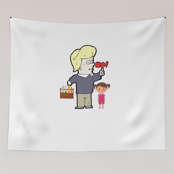 Item preview, Warning Do Not Touch My Tools Or My Daughter, Funny Cartoon designed and sold by Naked-Alien.