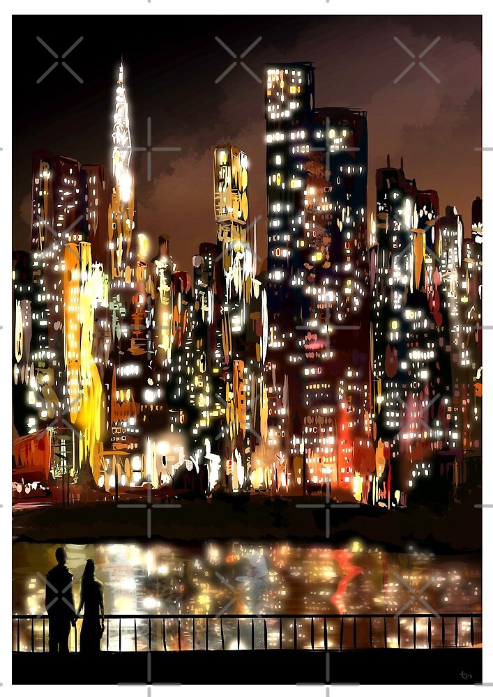 "New York light show" by tonyneal Redbubble