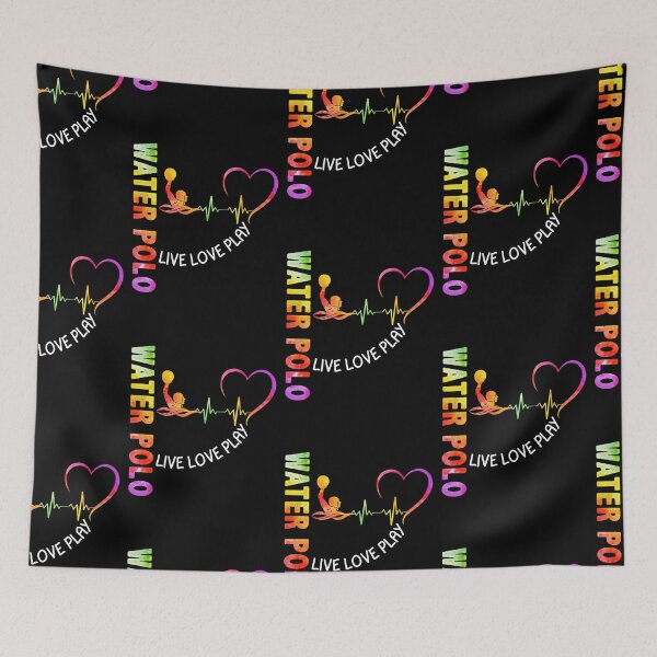 Item preview, Live Love Water Polo Watercolor Art designed and sold by Landesign.