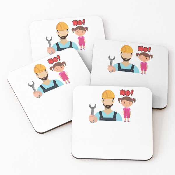 Item preview, Warning Do Not Touch My Tools Or My Daughter, Funny Cartoon designed and sold by Naked-Alien.