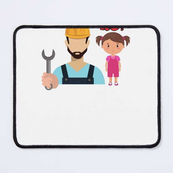Item preview, Warning Do Not Touch My Tools Or My Daughter, Funny Cartoon designed and sold by Naked-Alien.