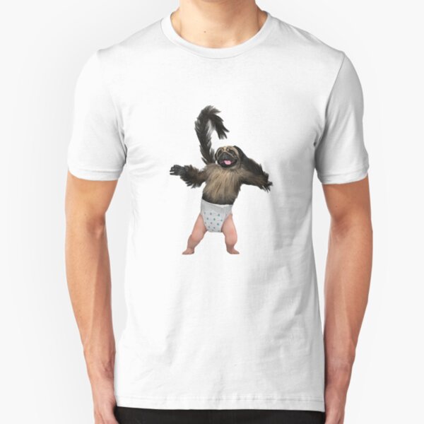 Puppy Monkey Baby Slim Fit T-Shirt