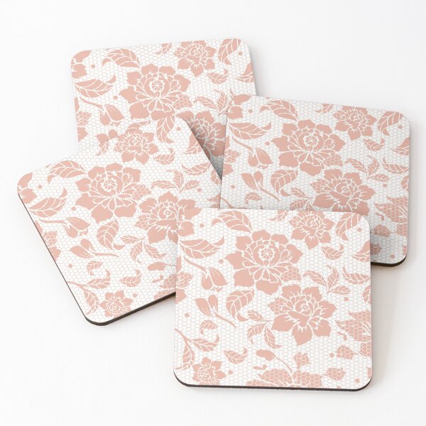 Item preview, Pink lace floral pattern designed and sold by Seoul26.