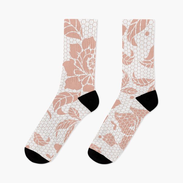 Item preview, Pink lace floral pattern designed and sold by Seoul26.