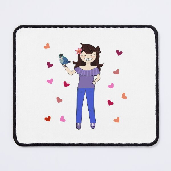 Item preview, Jaiden animations and her bird, cute moment and pink hearts, parrot watching you funny T-Sh designed and sold by YesTeeDesign.
