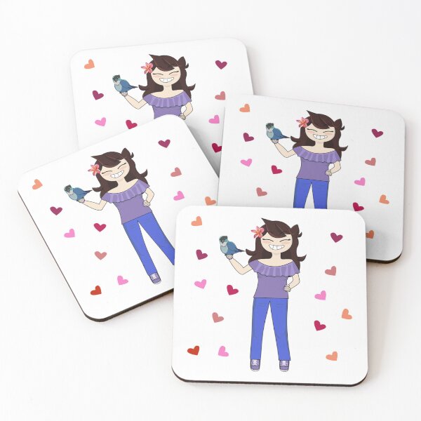 Item preview, Jaiden animations and her bird, cute moment and pink hearts, parrot watching you funny   T-Sh designed and sold by YesTeeDesign.