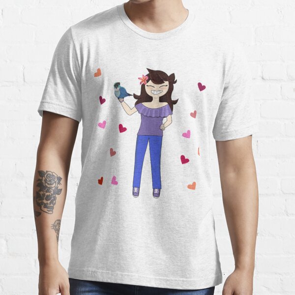 Jaiden animations and her bird, cute moment and pink hearts, parrot  watching you funny T-Sh Poster for Sale by YesTeeDesign