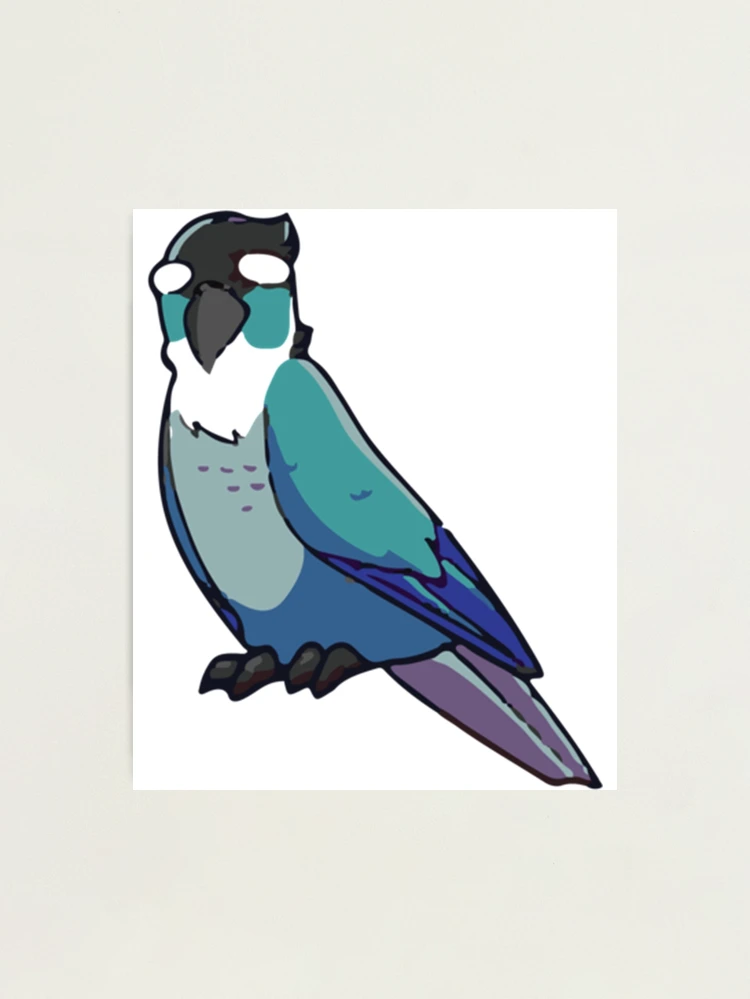 Jaiden animations green cute bird on a leaf, parrot watching you funny   Sticker for Sale by SGS