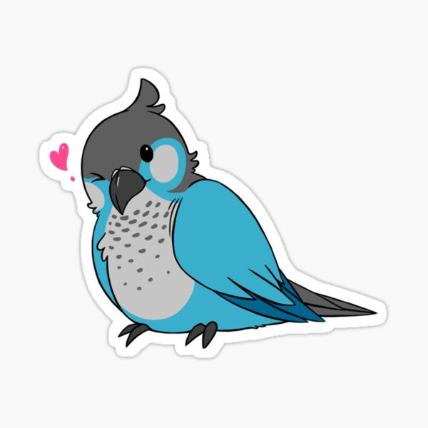 Jaiden animations funny eyes cute flying bird, parrot watching you funny   Sticker for Sale by SGS