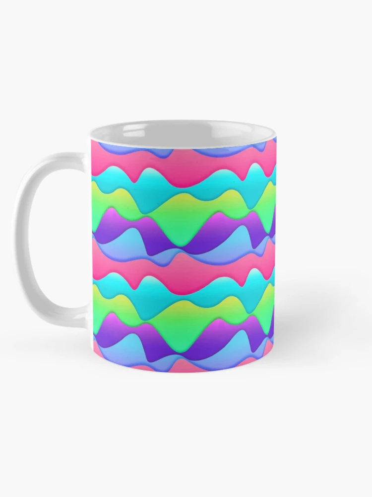 Thumbnail 5 of 6, Coffee Mug, Multicolored waves pattern designed and sold by RafaelLima7.