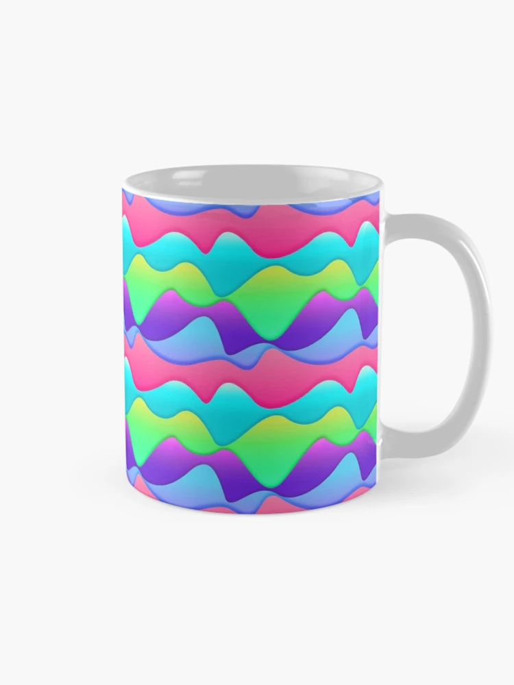 Thumbnail 3 of 6, Coffee Mug, Multicolored waves pattern designed and sold by RafaelLima7.