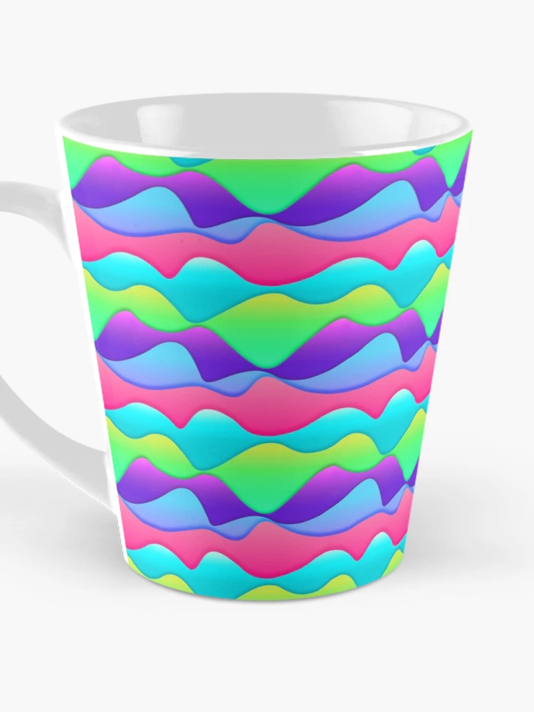 Thumbnail 3 of 4, Coffee Mug, Multicolored waves pattern designed and sold by RafaelLima7.
